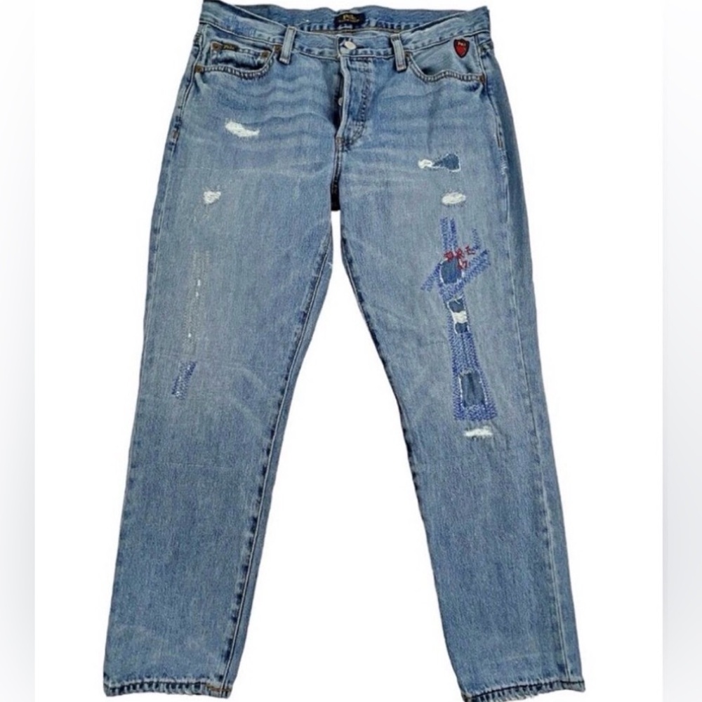 Polo Ralph Lauren Avery Boyfriend Jean with red stitching - women’s size 26